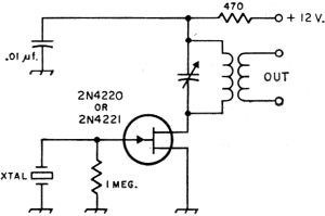 Typical JFET crystal-oscillator circuit - RF Cafe