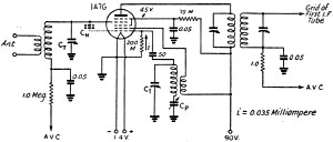 RF Cafe - Converter circuit for the 1A7G or 1A7GT, Practical Design of Mixer and Converter Circuits, Feb 1941 QST