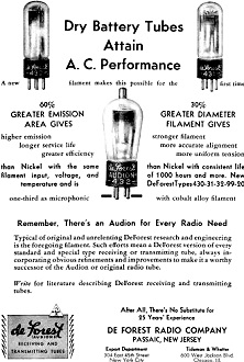 de Forest Radio Company Advertisement in December 1931 QST Magazine - RF Cafe