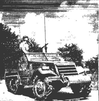 Radio-equipped half-track for attack communication - RF Cafe