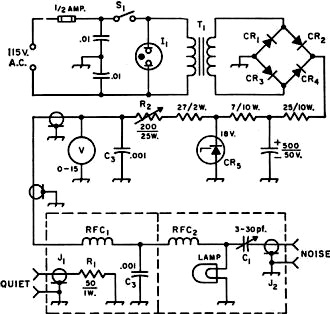 Circuit of the Monode noise generator - RF Cafe
