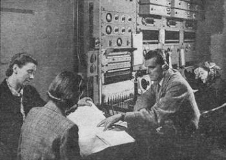 Radiowomen undergoing training with control-room apparatus - RF Cafe