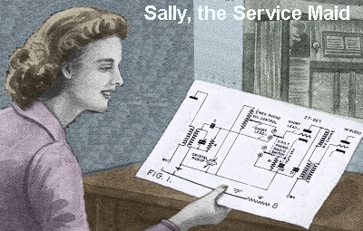 Sally, the Service Maid - The Case of the Crystal Pickup, November 1944 Radio Craft - RF Cafe