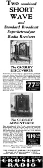 Crosley Radio Advertisment, July 1932 Radio-Craft - RF Cafe
