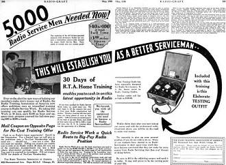 Radio Training Association of America Advertisement, May 1930 Radio-Craft - RF Cafe
