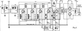Schematic diagram of the 1930 Electric Receiver - RF Cafe