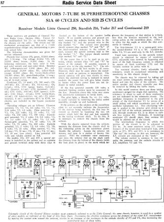 General Motors 7-Tube Superheterodyne Chasses S1A 60 Cycles and S1B 25 Cycles Radio Service Data Sheet, January 1932 Radio-Craft - RF Cafe