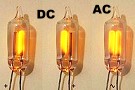 Neon light bulb AC vs DC (Wikipedia) - RF Cafe