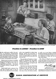 RCA Five Freedoms Ad, January 1948 Radio-Craft - RF Cafe