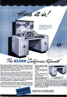 Kluge Electronics "California Kilowatt" Amateur Radio Station, March 1946, Radio-Craft - RF Cafe