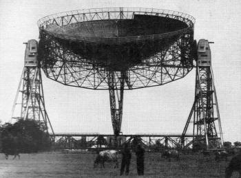 radio telescope is shown as it looked just before completion - RF Cafe