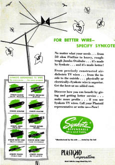Synkote Wire & Cable, November 1953 Radio-Electronics - RF Cafe