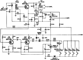 Front-end and voltage-regulator circuit in Panasonic portable radio - RF Cafe