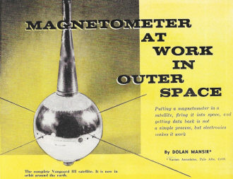 Magnetometer at Work in Outer Space, April 1960 Radio-Electronics - RF Cafe