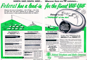 Federal Telephone and Radio Company Advertisement, January 1954 Radio & Television News - RF Cafe
