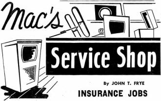 Mac's Radio Service Shop: Insurance Jobs, May 1956 Radio & Television News - RF Cafe