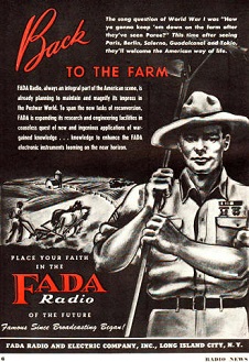 FADA Radio Ad, January 1945 Radio News - RF Cafe
