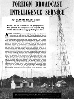 Foreign Broadcast Intelligence Service, January 1945 Radio News - RF Cafe