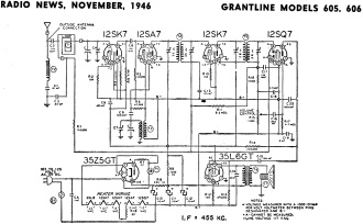 Grantline Models 605, 606 Schematic - RF Cafe