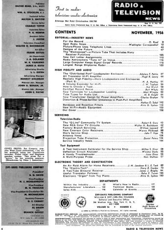 November 1956 Radio & Television News Table of Contents - RF Cafe