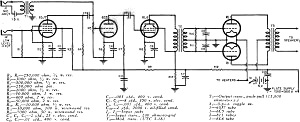 Schematic diagram of a 150 watt audio amplifier - RF Cafe