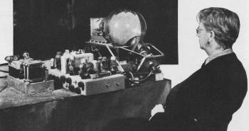 John Logie Baird shown with his color-television equipment - RF Cafe