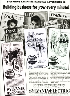 Sylvania Electric Advertisement, January 1950 Radio & Television News - RF Cafe