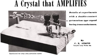 Experimental test setup using germanium crystal - RF Cafe