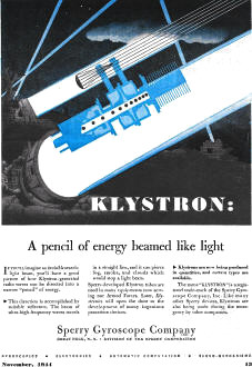 Klystron - Sperry Gyroscope Company, November 1944 Radio News - RF Cafe