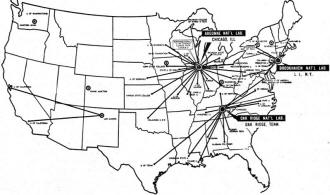 Locations of the Atomic Energy program in the United States - RF Cafe