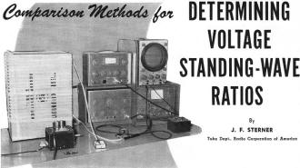 Determining Voltage Standing-Wave Ratios, June 1954 Radio & Television News - RF Cafe