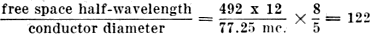 Wavelength to tubing tiameter ratio equation - RF Cafe