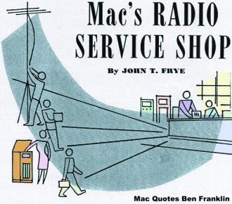 Mac's Radio Service Shop: Mac Quotes Benjamin Franklin, October 1949 Radio & Television News - RF Cafe