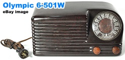 Olympic Model 6-501 Radio - RF Cafe