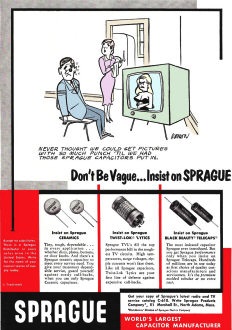 Sprague Capacitors, December 1954 Radio & Television News - RF Cafe