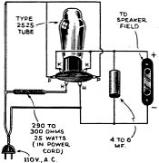 Field Supply for Dynamic Speaker - RF Cafe