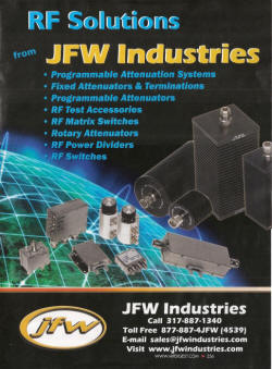 RF Cafe - JFW Industries Magazine Advertisement