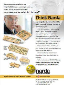 Narda Microwave East Magazine Advertisement 2010