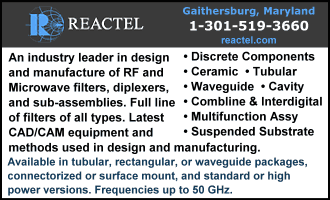 Reactel (RF filters & diplexers) - RF Cafe