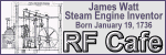 James Watt's birthday - Please click here to visit RF Cafe.