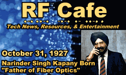 Day in Engineering History October 31 Archive - RF Cafe