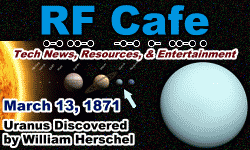 Day in Engineering History March 13 Archive - RF Cafe