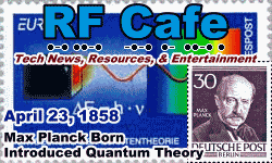 Day in Engineering History April 23 Archive - RF Cafe