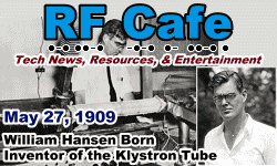 Day in Engineering History May 27 Archive - RF Cafe