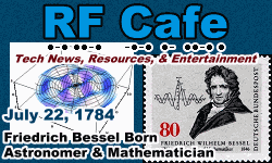 Day in Engineering History July 22 Archive - RF Cafe