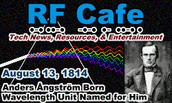 Day in Engineering History August 13 Archive - RF Cafe