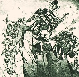 Varian Associates: 218 B.C. - Hannibal Crosses the Alps - RF Cafe