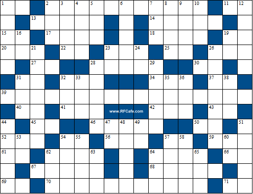 Engineering Crossword Puzzle for November 29, 2020 - RF Cafe