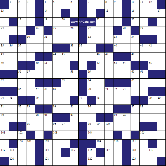Electronics Themed Crossword Puzzle for May 7, 2023 - RF Cafe