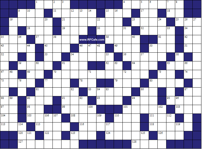 Science Theme Crossword Puzzle for August 22nd, 2021 - RF Cafe